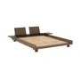 Karup - Social bed incl. backrest and 2 bedside tables, 140 x 200 cm, carob brown