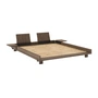 Karup - Social bed incl. backrest and 2 bedside tables, 160 x 200 cm, carob brown