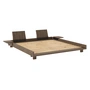 Karup - Social bed incl. backrest and 2 bedside tables, 180 x 200 cm, carob brown