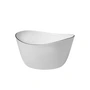 Broste Copenhagen - Salt Serving bowl, Ø 24 x 13 cm, white / black