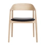 Andersen Furniture - AC2 Chair, white pigmented oak / black PU leather