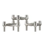 Stoff Nagel - BMF candle holder, brushed chrome (set of 3)