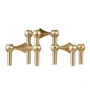 Stoff Nagel - Candle holder, brushed brass (set of 3)