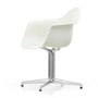 Vitra - Eames Plastic Armchair DAL RE, polished / cotton white (felt glides basic dark)