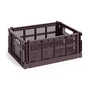 HAY - Colour Crate Basket M, 34.5 x 26.5 cm, bordeaux, recycled