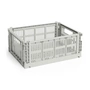HAY - Colour Crate Basket M, 34.5 x 26.5 cm, gray, recycled