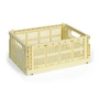 HAY - Colour Crate Basket M, 34.5 x 26.5 cm, light yellow, recycled
