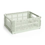 HAY - Colour Crate Basket M, 34.5 x 26.5 cm, mint, recycled