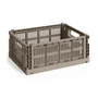 HAY - Colour Crate Basket M, 34.5 x 26.5 cm, warm gray, recycled