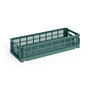 HAY - Colour Crate basket Mini Oblong, dark green, recycled