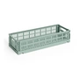 HAY - Color Crate basket Mini Oblong, sage green, recycled