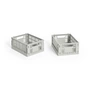 HAY - Colour Crate Basket Mini, 17 x 13 cm, gray, recycled (set of 2)