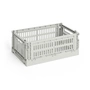 HAY - Colour Crate Basket S, 26.5 x 17 cm, gray, recycled
