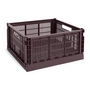 HAY - Color Crate Basket Square L, 42 x 42 cm, bordeaux, recycled