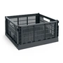HAY - Color Crate Basket Square L, 42 x 42 cm, charcoal, recycled