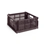 HAY - Colour Crate Square M basket, 29.5 x 29.5 cm, bordeaux, recycled