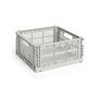 HAY - Color Crate Basket Square M, 29.5 x 29.5 cm, grey, recycled