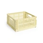 HAY - Colour Crate Square M basket, 29.5 x 29.5 cm, light yellow, recycled
