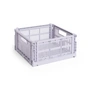 HAY - Colour Crate Square M basket, 29.5 x 29.5 cm, lavender, recycled
