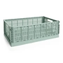 HAY - Colour Crate Basket XL, 68 x 42 cm, sage green, recycled
