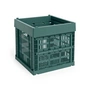 HAY - Colour Crate basket Cube, 29.5 x 29.5 cm, dark green, recycled
