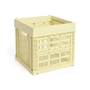 HAY - Colour Crate basket Cube, 29.5 x 29.5 cm, light yellow, recycled