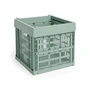 HAY - Colour Crate basket Cube, 29.5 x 29.5 cm, sage green, recycled