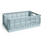 HAY - Colour Crate Basket L, 53 x 34.5 cm, dusty blue, recycled