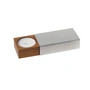 side by side - Two of us Candle holder, 9.2 x 5 cm, cherry / silver