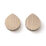 side by side - OI Wall hook L, 9.5 x 8.3 cm, natural ash (set of 2)
