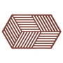 Zone Denmark - Hexagon Coaster large, burgundy