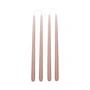 Broste Copenhagen - Smooth Candle, h 38 cm, mauve pink (set of 4)