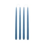 Broste Copenhagen - Smooth Candle, H 38 cm, dusty blue (set of 4)