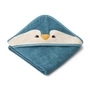 LIEWOOD - Albert Baby towel with hood, penguin, oceanview mix
