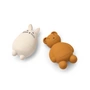 LIEWOOD - Duncan bath toy, Classic, sandy / mustard mix (set of 2)