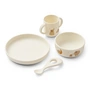 LIEWOOD - Vivi Silicone tableware set, farm, butterfly / apple blossom (set of 4)