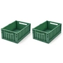 LIEWOOD - Weston Storage box, M, dusty ivy (set of 2)