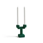 & klevering - Chunk Candle holder, 2-armed, h 18 cm, green