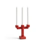 & klevering - Chunk Candle holder, 3-armed, h 20.5 cm, red