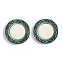& klevering - Festivo plate, Ø 2 2. 5 cm, green (set of 2)