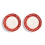 & klevering - Festivo plate, Ø 2 2. 5 cm, red (set of 2)