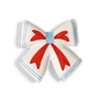 & klevering - Ribbon Decorative bowl, 22 x 22 cm, off-white / red