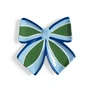 & klevering - Ribbon Decorative bowl, 22 x 22 cm, blue / green
