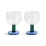 & klevering - Cantine coupe glass, 200 ml, blue / green (set of 2)