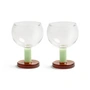 & klevering - Cantine coupe glass, 200 ml, amber / green (set of 2)