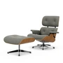 Vitra - Lounge Chair & Ottoman, polished, natural cherry, Nubia, cream / dark brown (new dimensions)