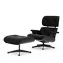 Vitra - Lounge Chair & Ottoman, black, chestnut black, Premium F leather, nero (new dimensions)