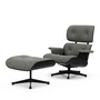 Vitra - Lounge Chair & Ottoman, black, chestnut black, Nubia, salt'n pepper (new dimensions)