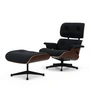Vitra - Lounge Chair & Ottoman, black, dark walnut, Nubia, anthracite / black (new dimensions)