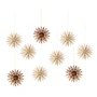 Bloomingville - Star Christmas ornament, Ø 10 cm, natural (set of 9)